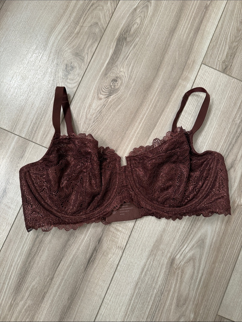 Soma Lace Underwire Bra in Deep Wine